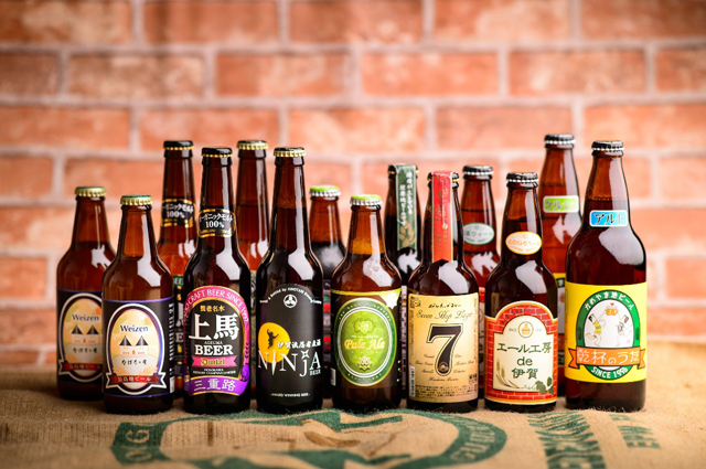 Craft beer from seven companies in Mie prefecture.