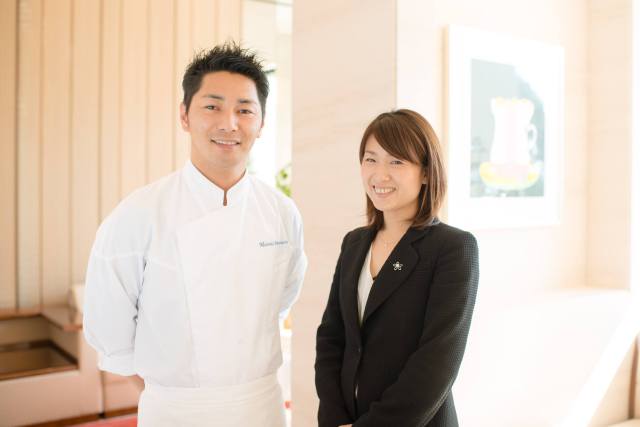 料理長の今村将人さんと女将の今村美穂さん