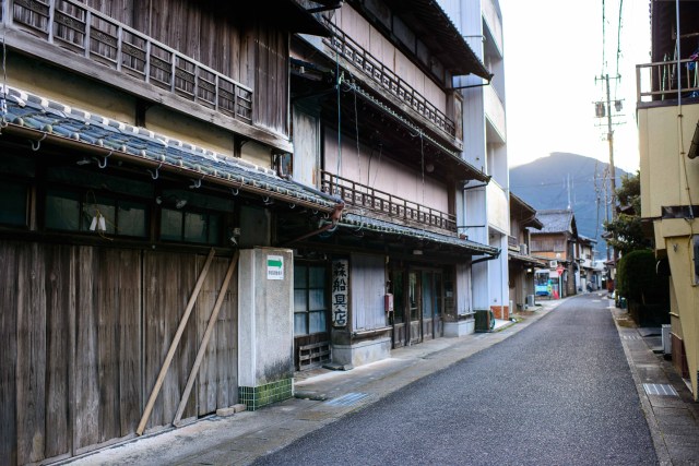 Rows of shops