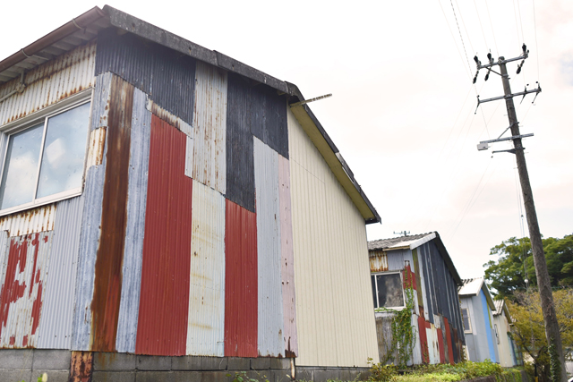 カラフルな海辺の小屋