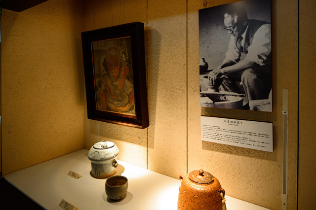 Photo of Handeishi Kawakita, and some of his works